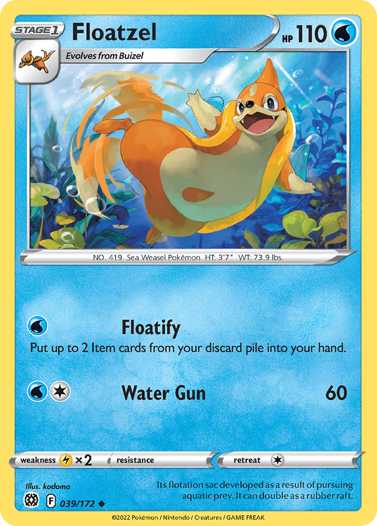 Floatzel 39 — Sword & Shield: Brilliant Stars