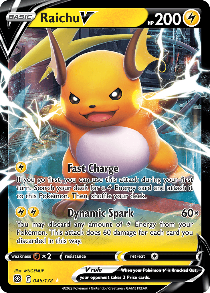 Raichu V 45 — Sword & Shield: Brilliant Stars