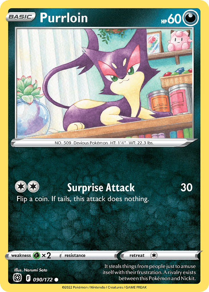 Purrloin 90 — Sword & Shield: Brilliant Stars